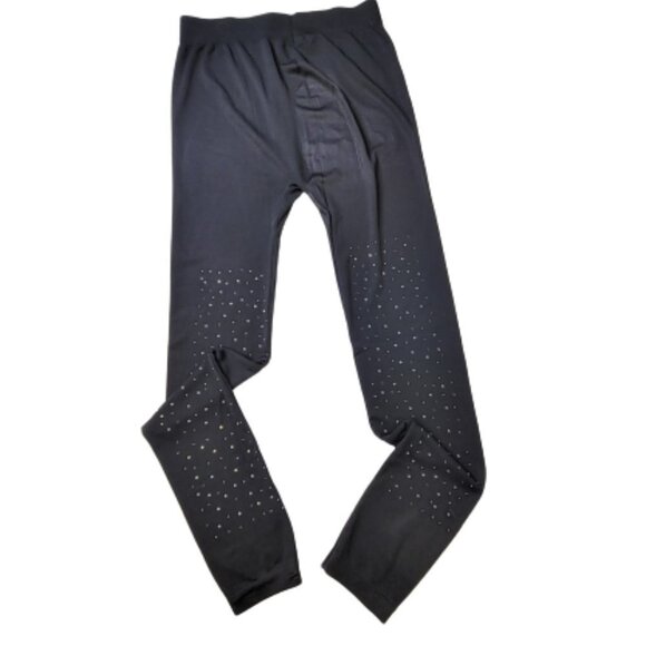 𝅺SEQUIN Black Stretchy Leggings - One Size Fits Most - Picture 1 of 12